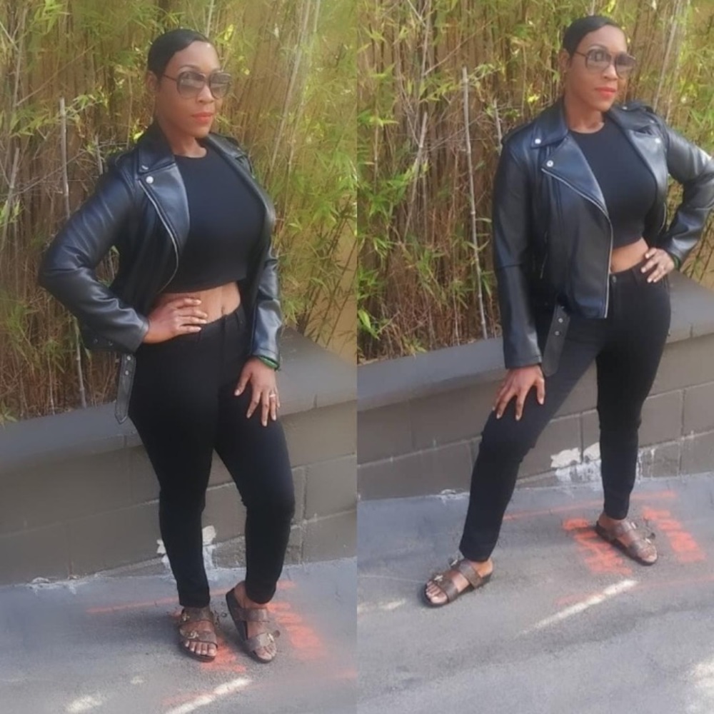Faux Leather Motor Cycle Jacket